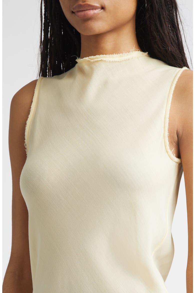 Bias Sleeveless Wool Fleece Dress, Alternate, color, BUTTER GAZE