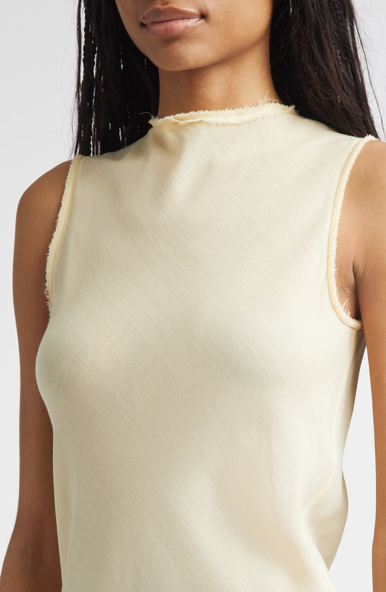 RIER Bias Sleeveless Wool Fleece Dress, Alternate, color, Butter Gaze