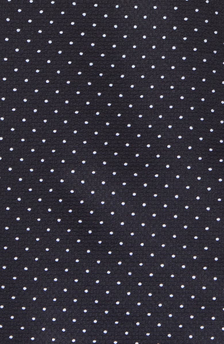 Mizzen+Main Men
s Halyard Trim Fit Dot Print Short Sleeve Performance Button-Up Shirt, Alternate, color, Navy Dot Print