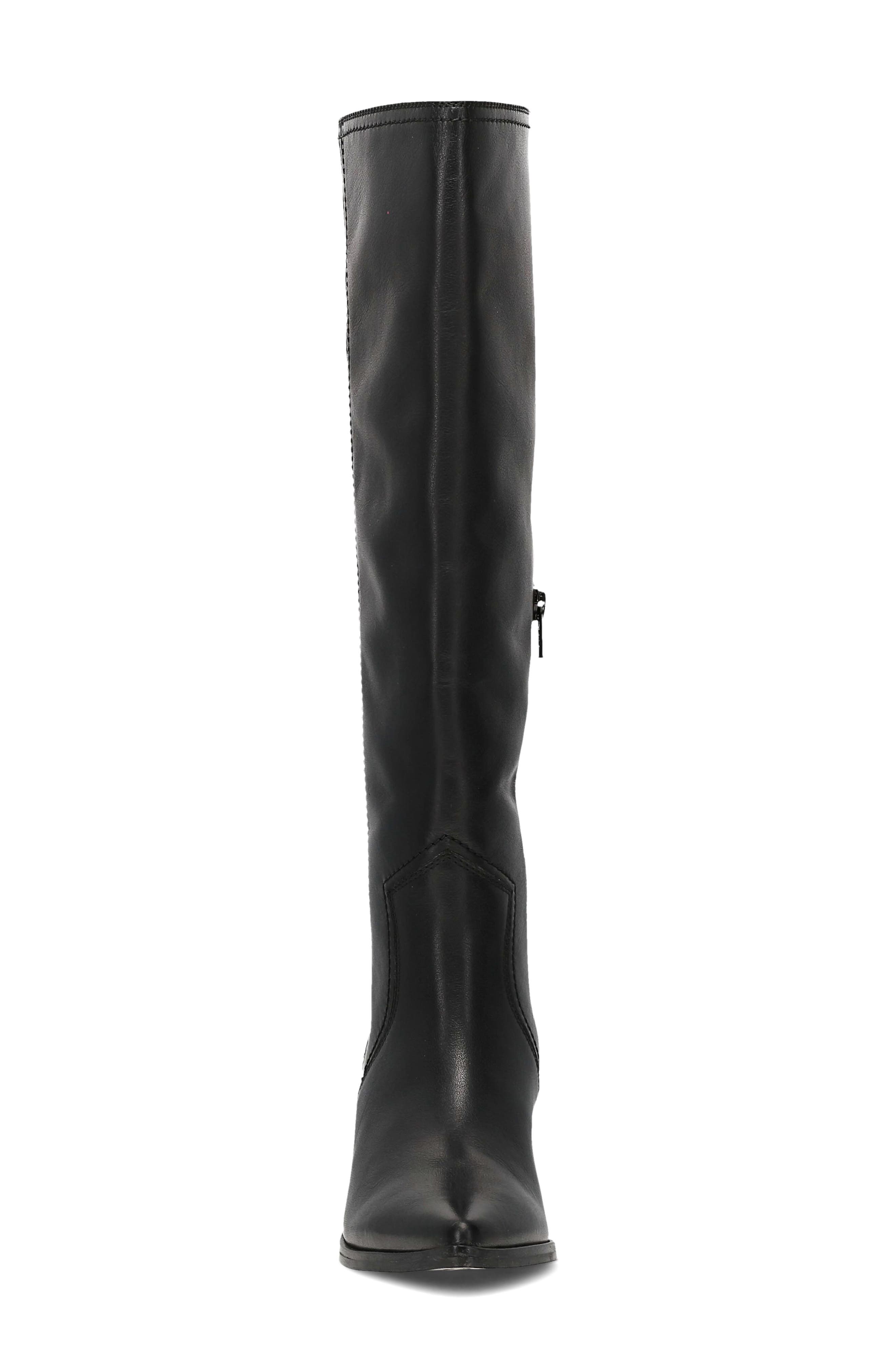 Sadie Leather Knee High Boot, Alternate, color, BLACK