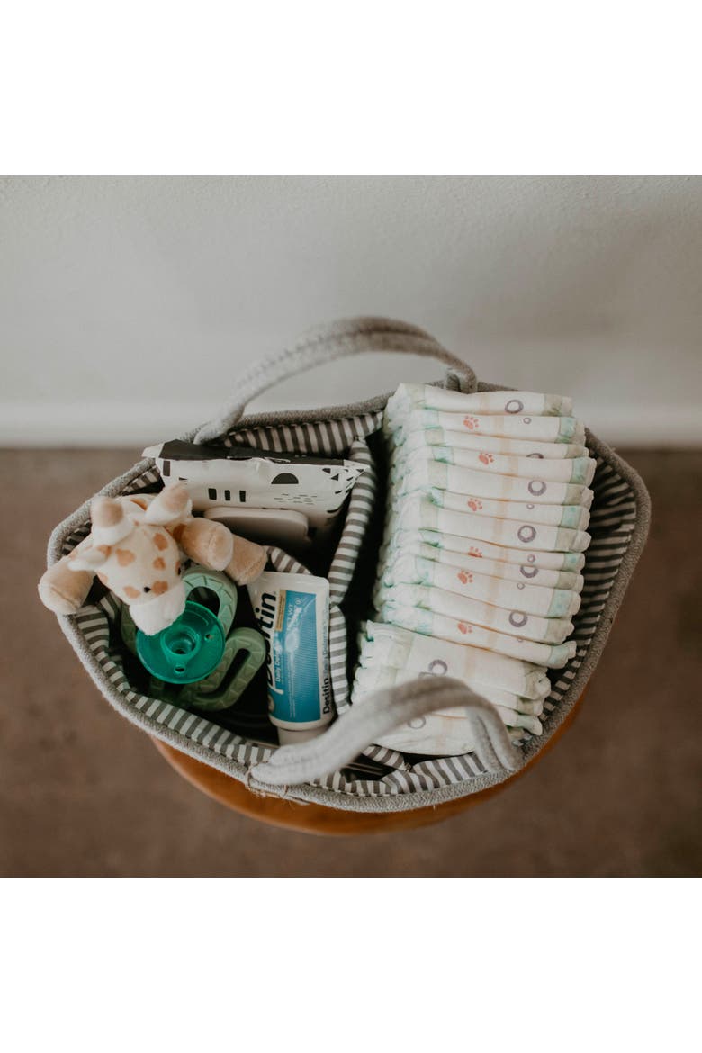 Rope Diaper Caddy, Alternate, color, Gray