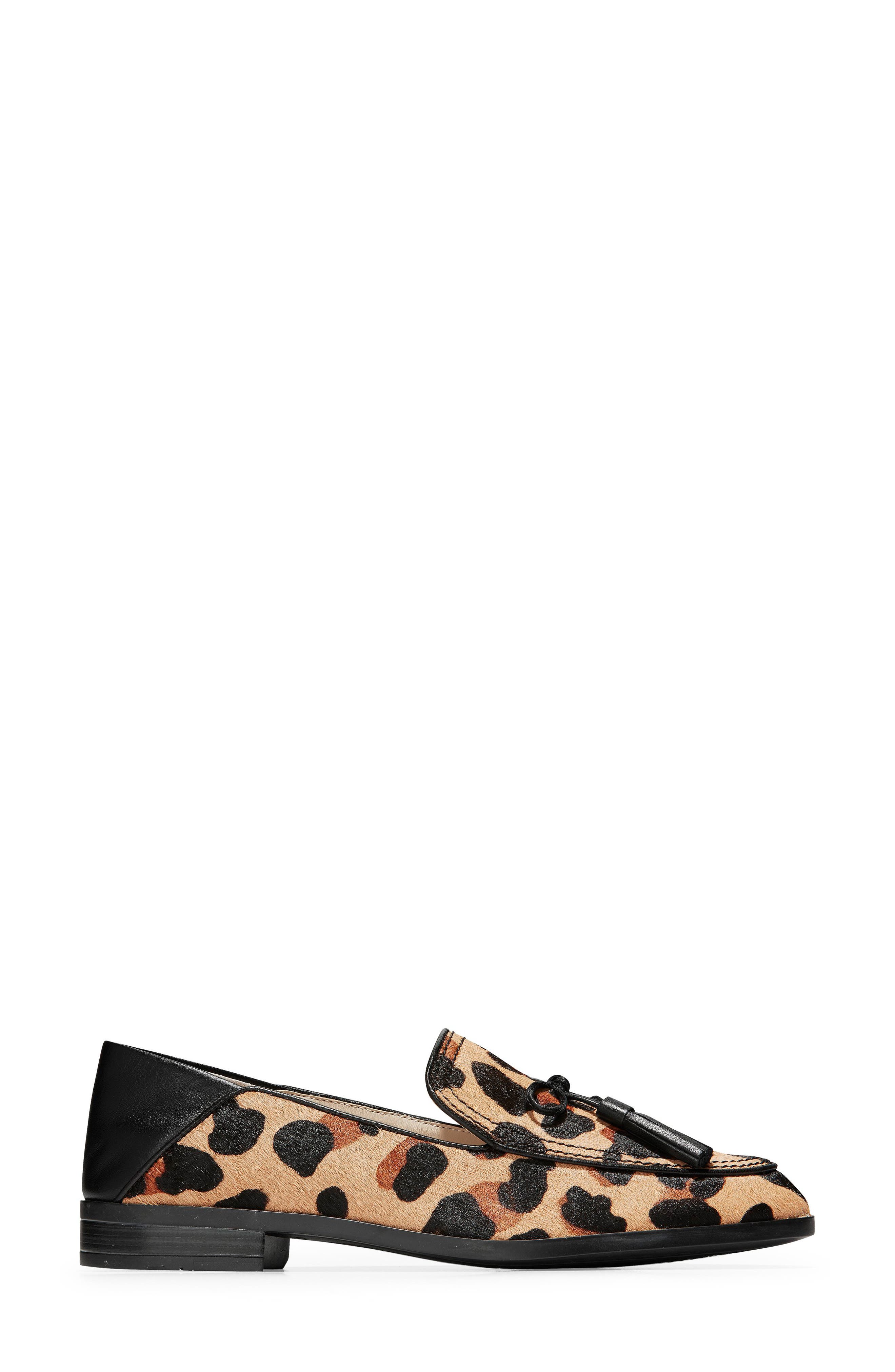 Pinch Tassel Genuine Calf Hair Loafer, Alternate, color, JAGUAR/ BLACK CALF HAIR