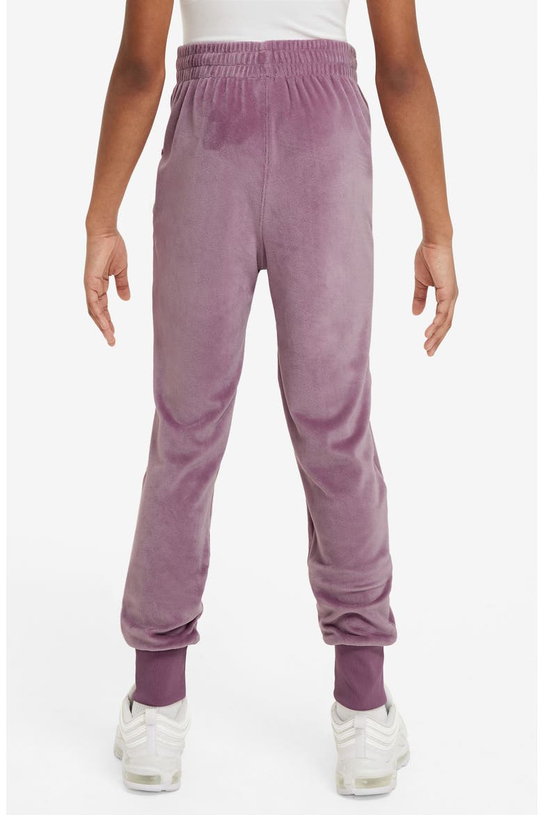 Kids' Sportswear Velour Joggers, Alternate, color, PLUM DUST/ PLATINUM VIOLET