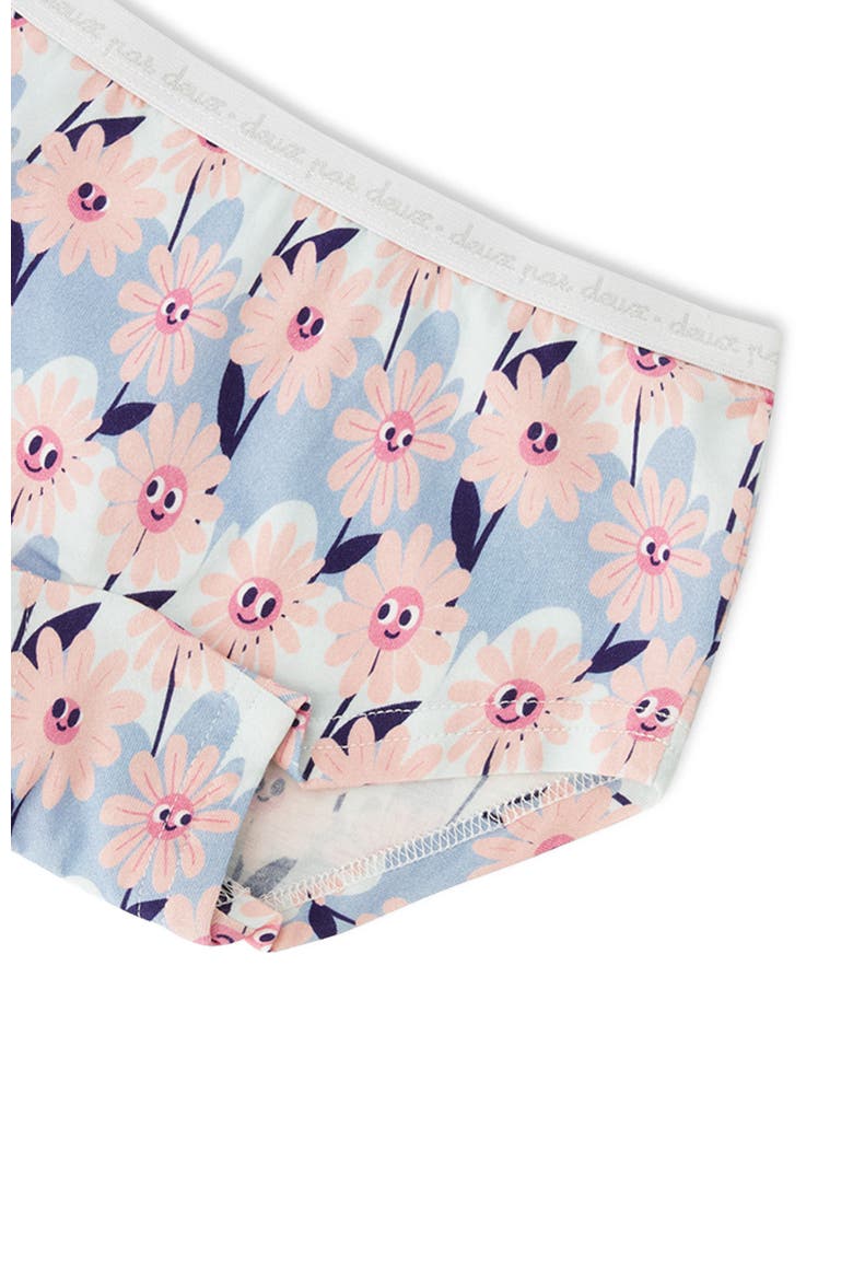 Boyshort Panties (Pack Of 3) in Organic Cotton, Alternate, color, Pink Printed Flowers