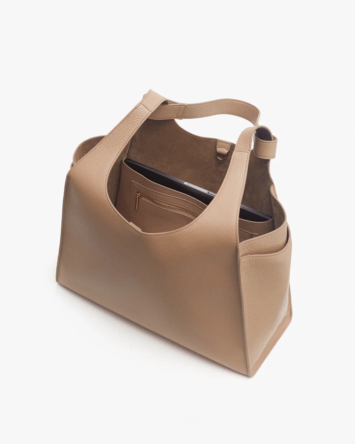 Cuyana Double Loop Satchel, Alternate, color, Cappuccino