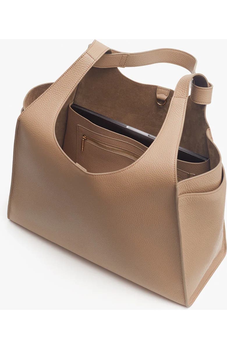 Cuyana Double Loop Satchel, Alternate, color, Cappuccino