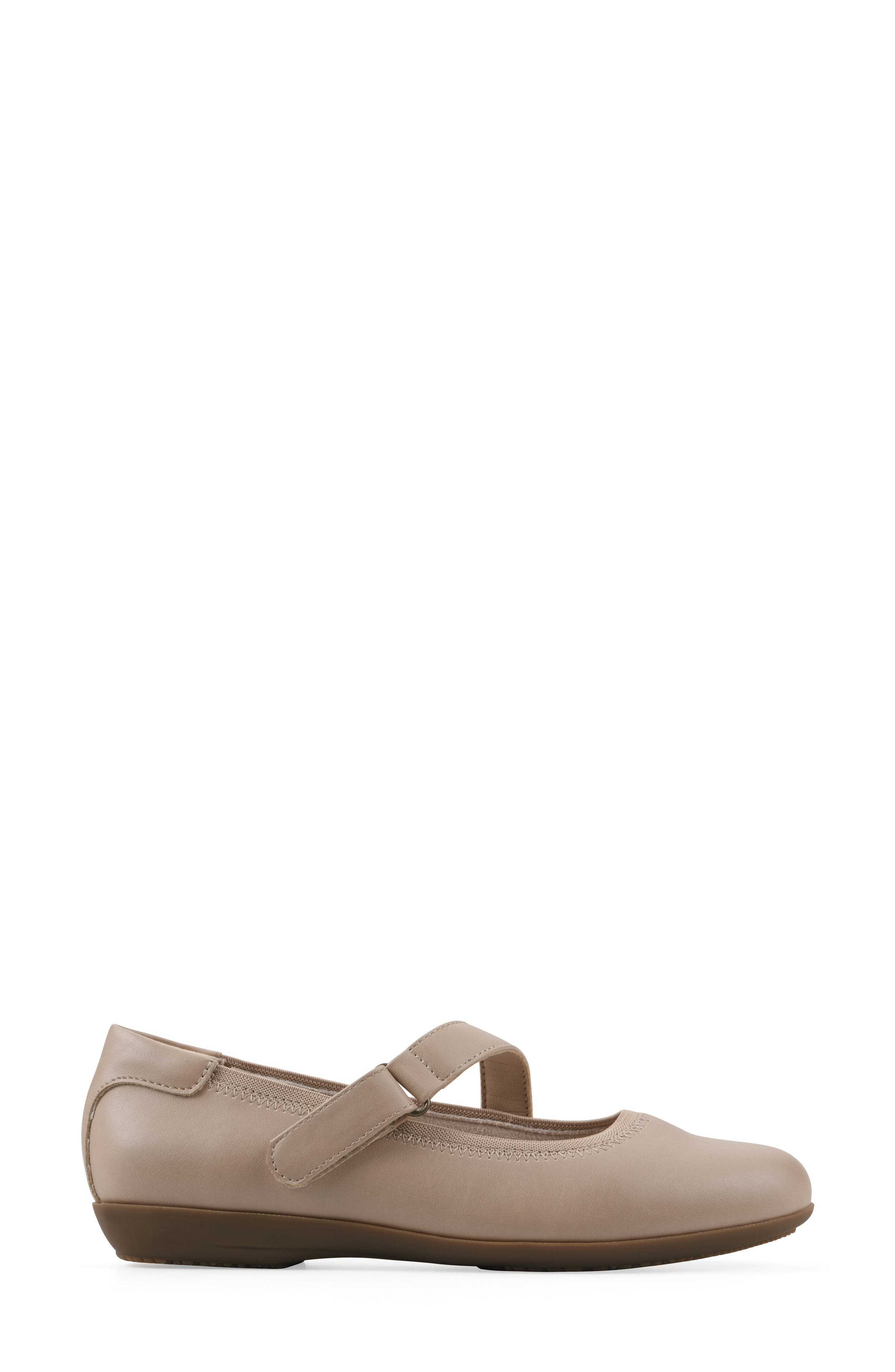 Carwen Mary Jane Flat, Alternate, color, NATURAL/ SMOOTH