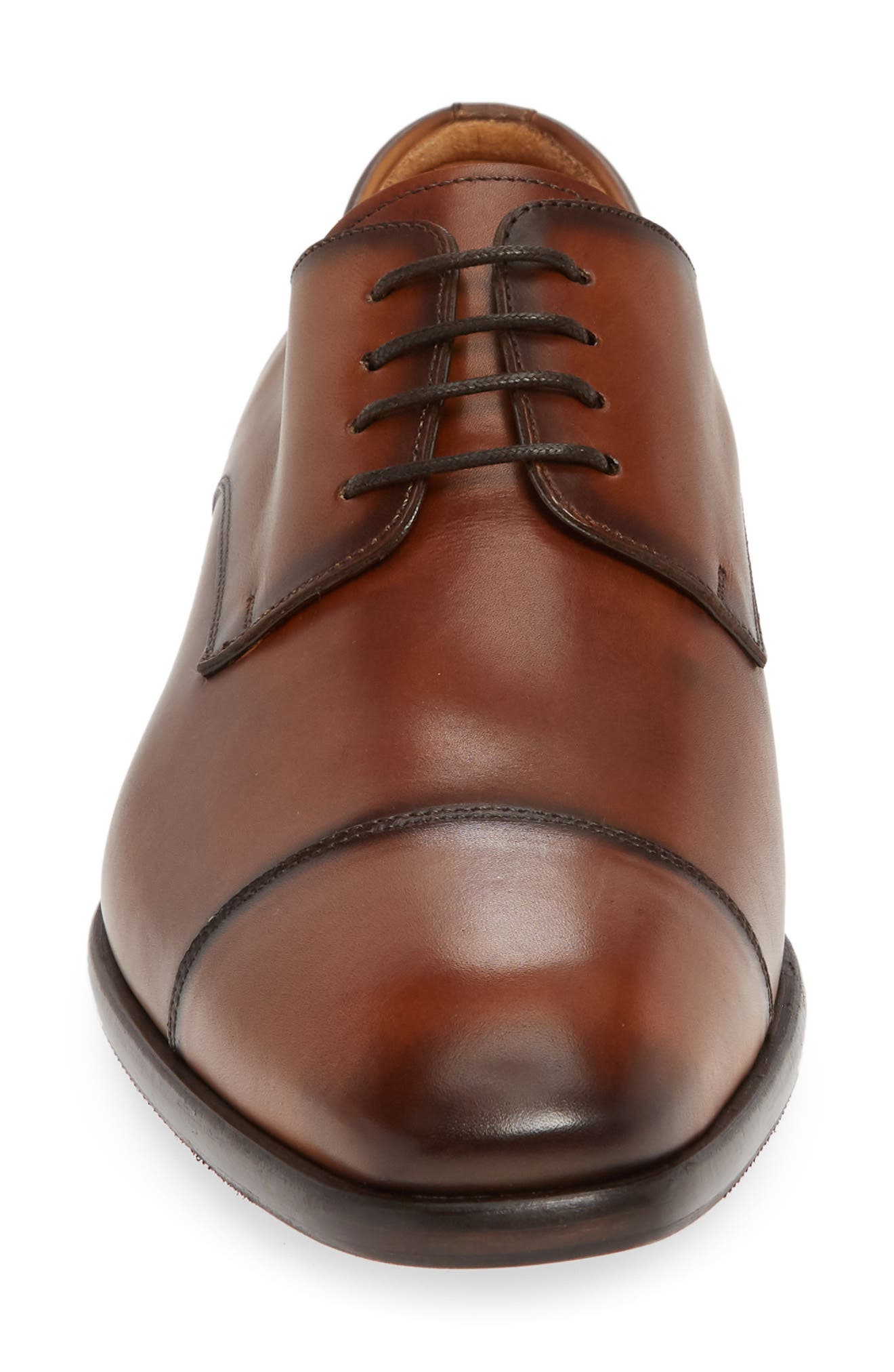 Republic Cap Toe Derby, Alternate, color, TAN LEATHER