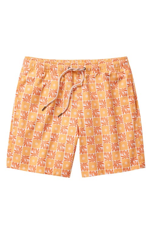 Fair Harbor Bayberry Water Repellent Swim Trunks In Orange