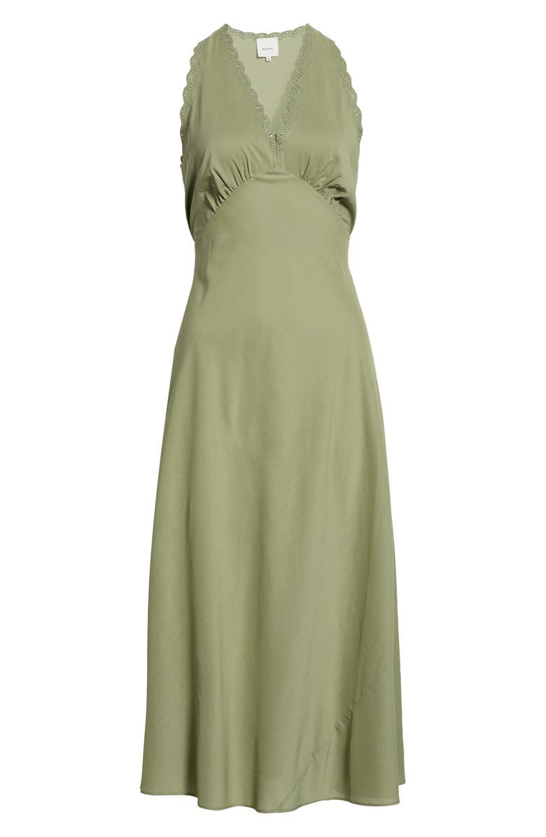 Reformation Lila Sleeveless Sleep Dress, Main, color, Artichoke