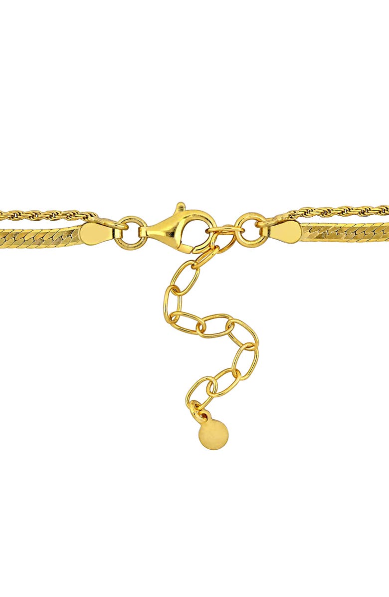 DELMAR Double Strand Herringbone Necklace & Bracelet Set, Alternate, color,