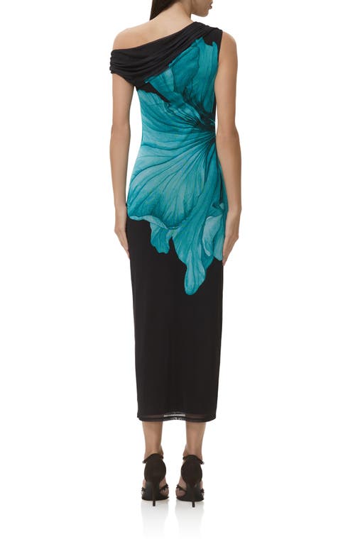 Afrm Holden One-shoulder Midi Dress In Black