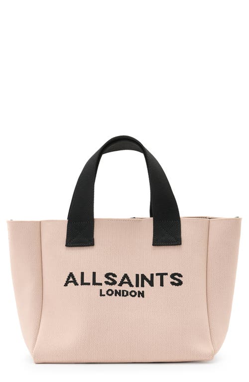 Allsaints Mini Izzy Recycled Polyester Tote In Rose Dust Pink