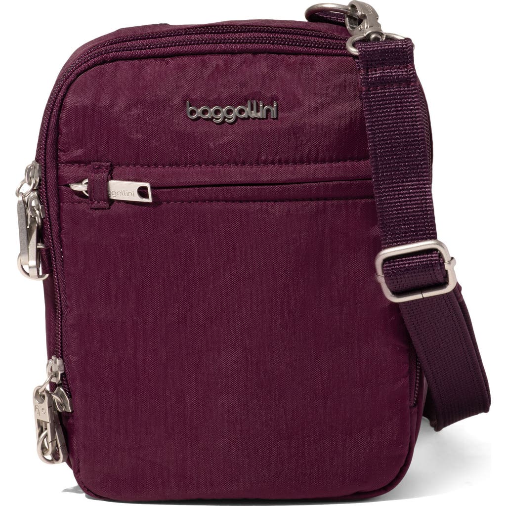 Baggallini Securtex Anti-theft Mini Everything Crossbody In Purple