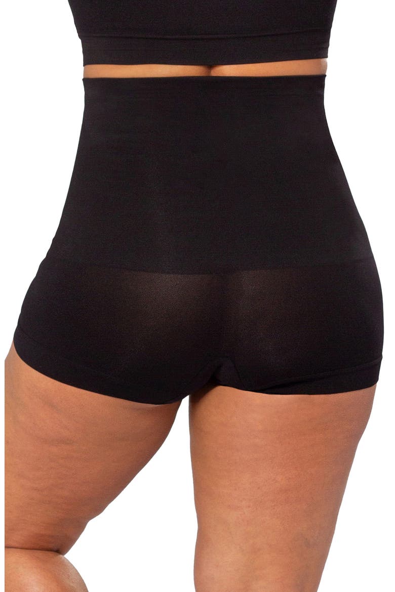 High Waist Shaper Boyshorts, Alternate, color, BLACK