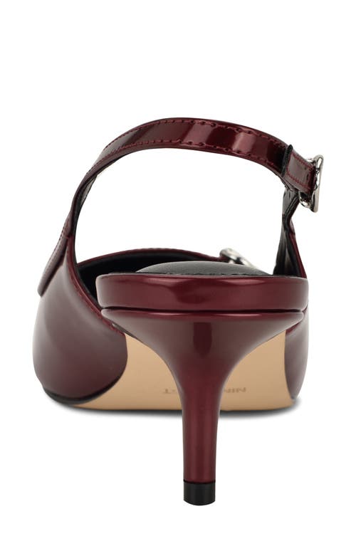 Nine West Ashlea Slingback Pointed Toe Pump In Brown
