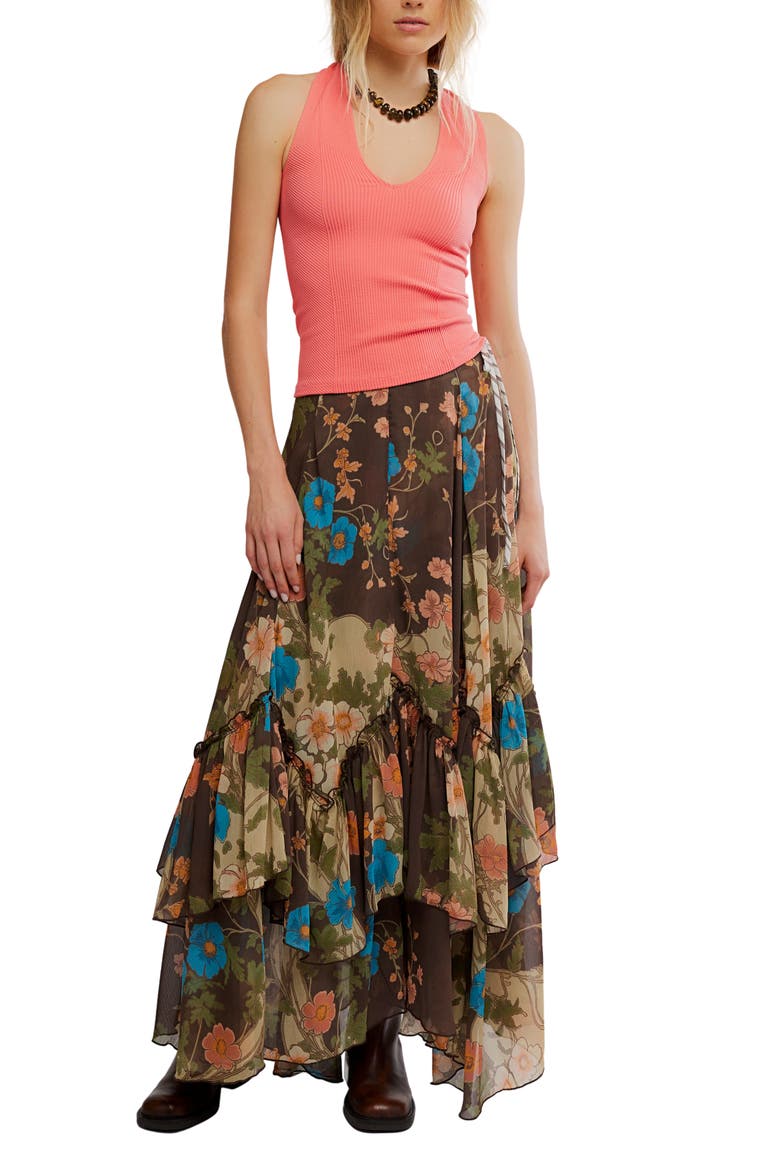 Sleek Plunge Tank Top, Alternate, color, CORAL