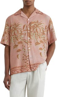 Reiss Camino Embroidered Camp Shirt