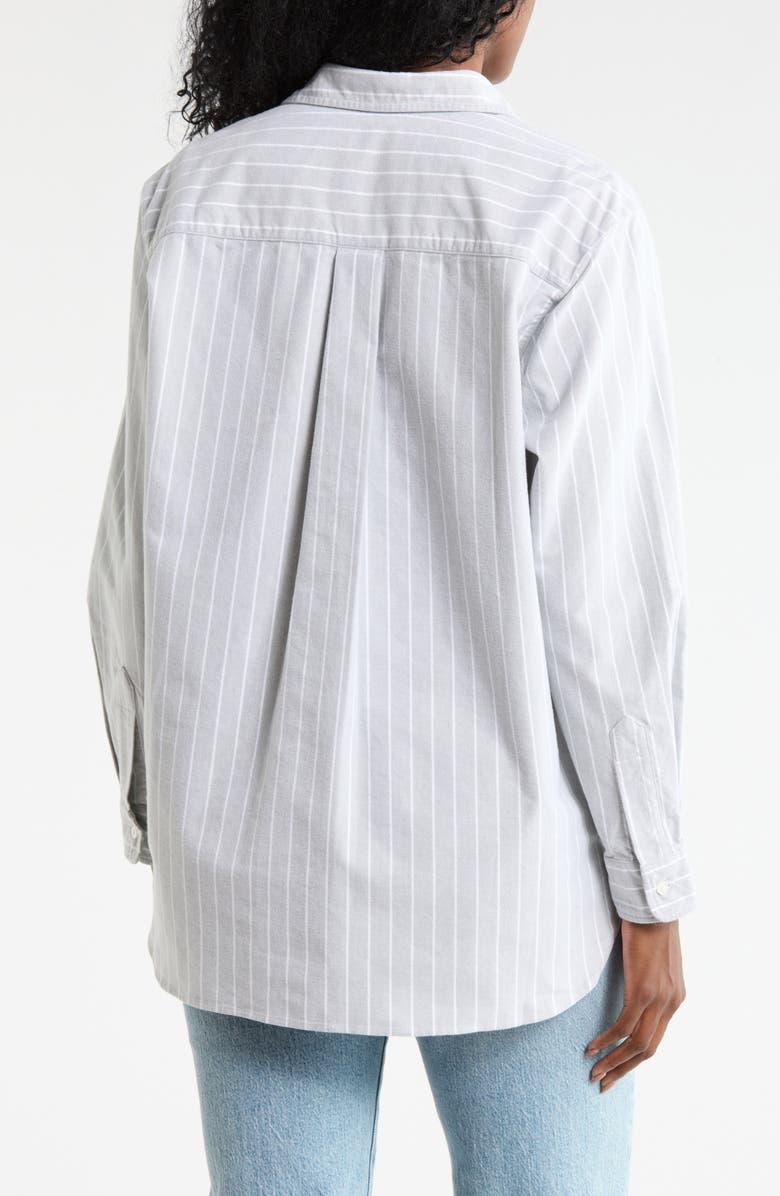 Frank & Eileen Stripe Cotton Button-Up Shirt, Alternate, color, Green Stripe Oxford