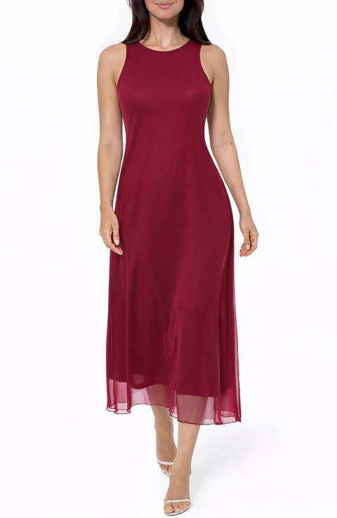 Mesh Tank Midi Dress
