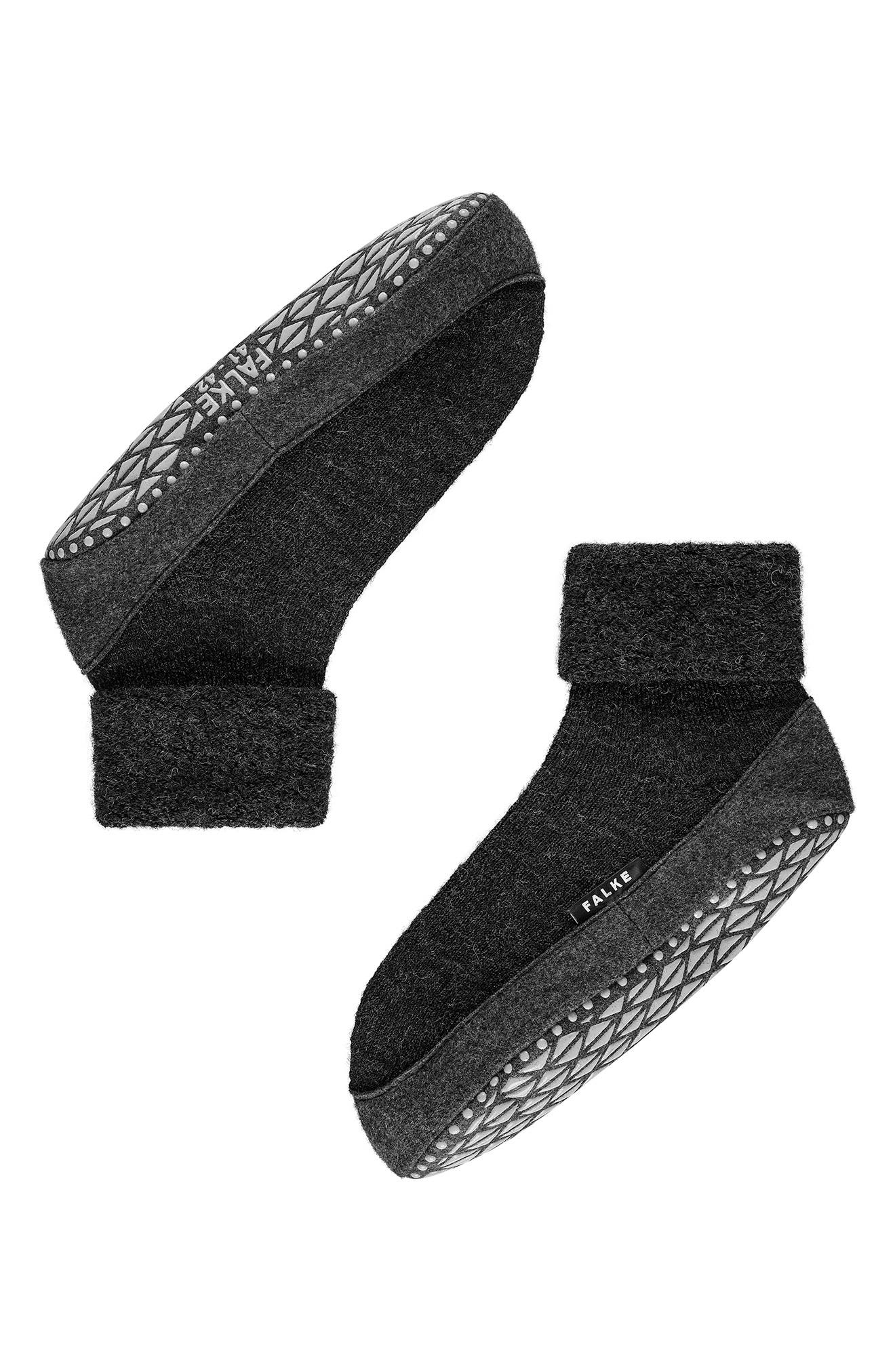 Cozyshoe Wool Blend Sock Slippers, Alternate, color, ANTHRACITE