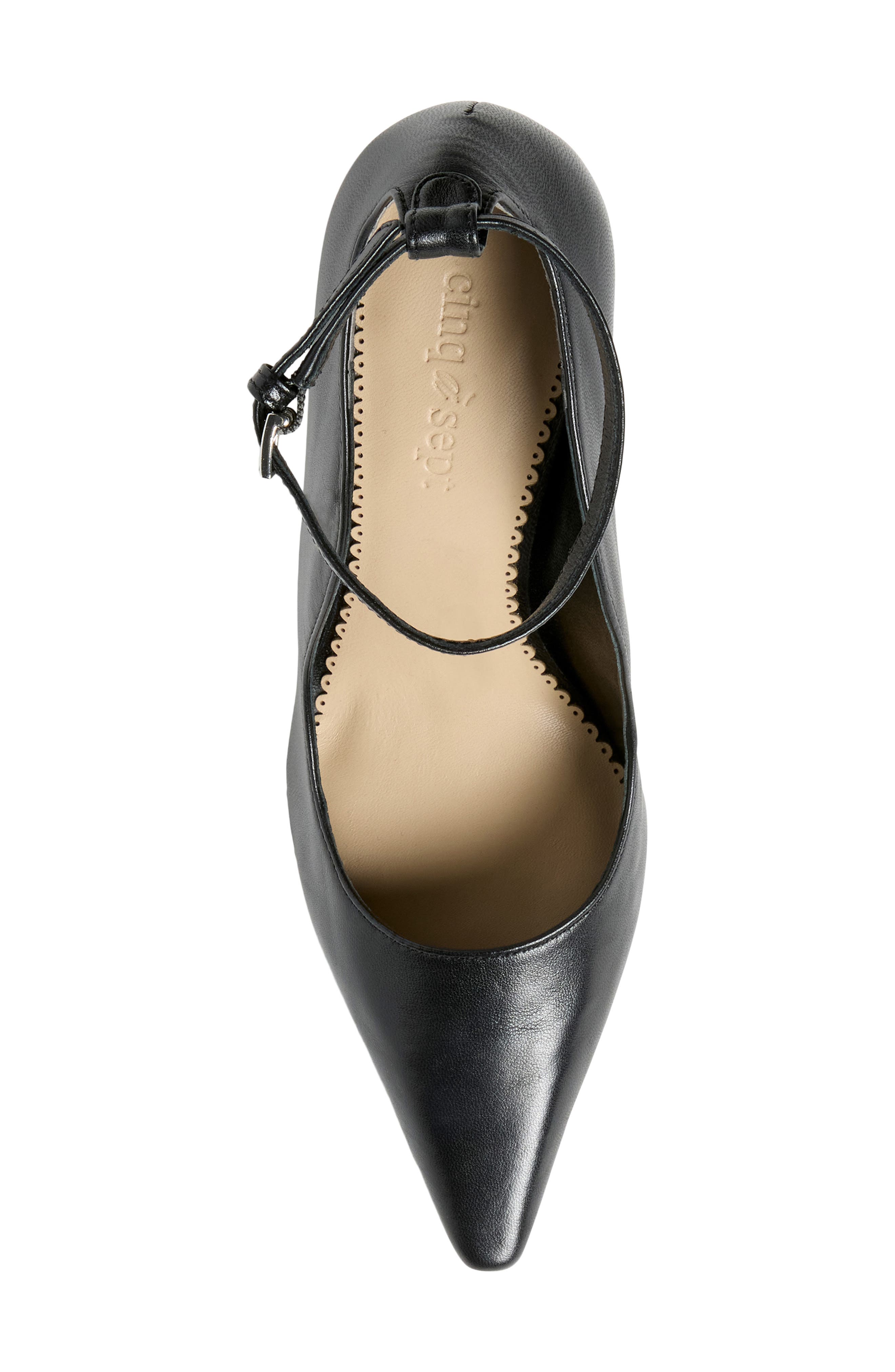 Cinq à Sept Riley Soft Curve Pointed Toe Pump, Alternate, color, Black