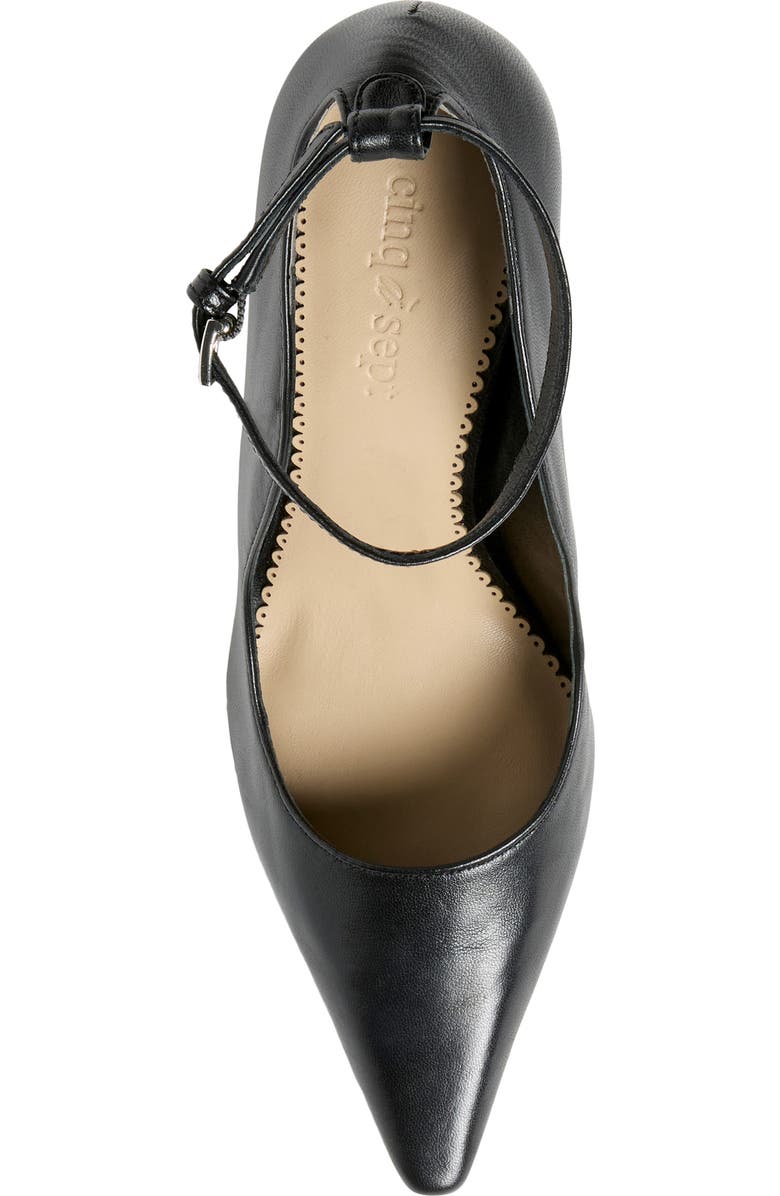 Cinq à Sept Riley Soft Curve Pointed Toe Pump, Alternate, color, Black