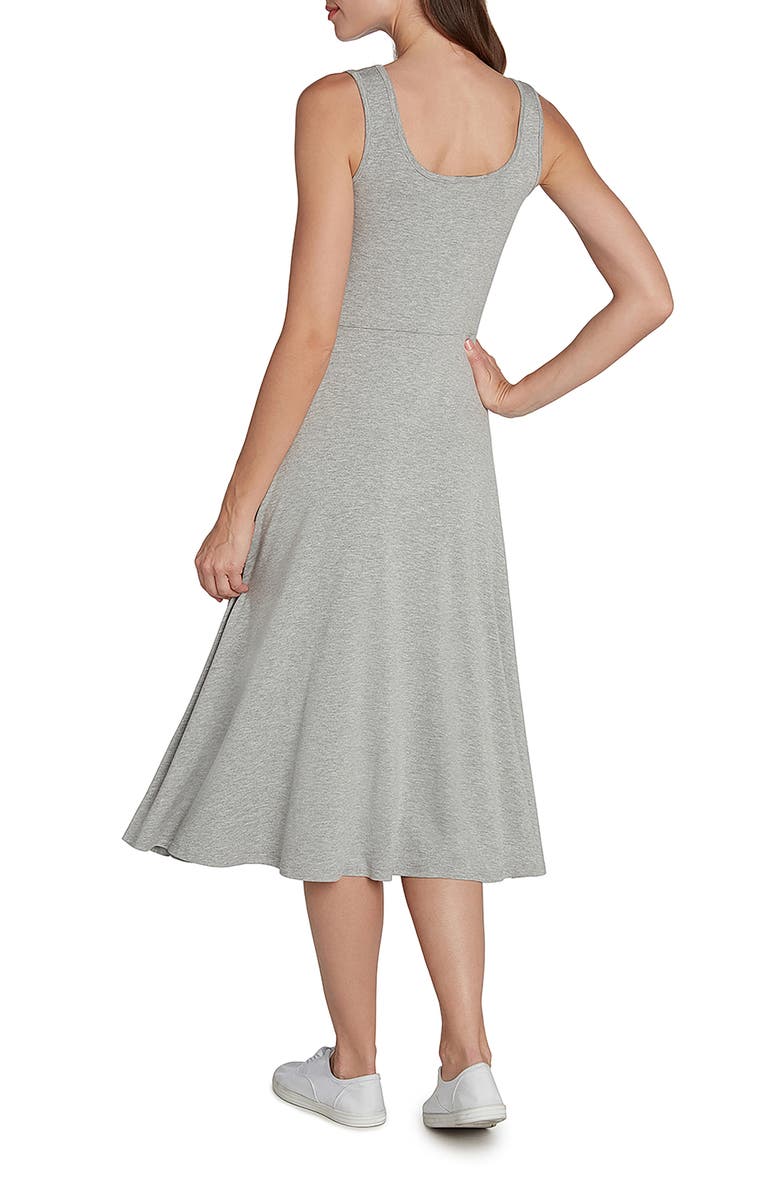 matty m. Sleeveless Midi Dress, Alternate, color, Heather Grey