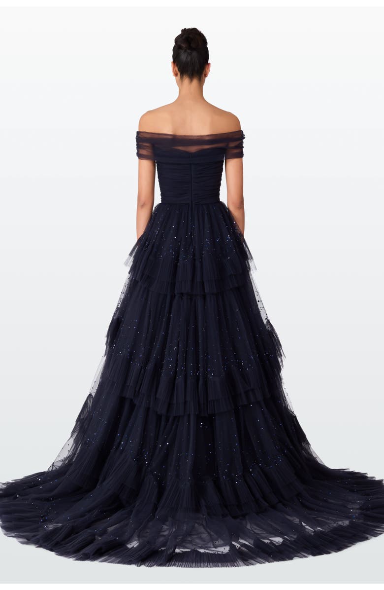 Jenny Packham Queenie Maxi Dress, Alternate, color, Mockingbird Blue