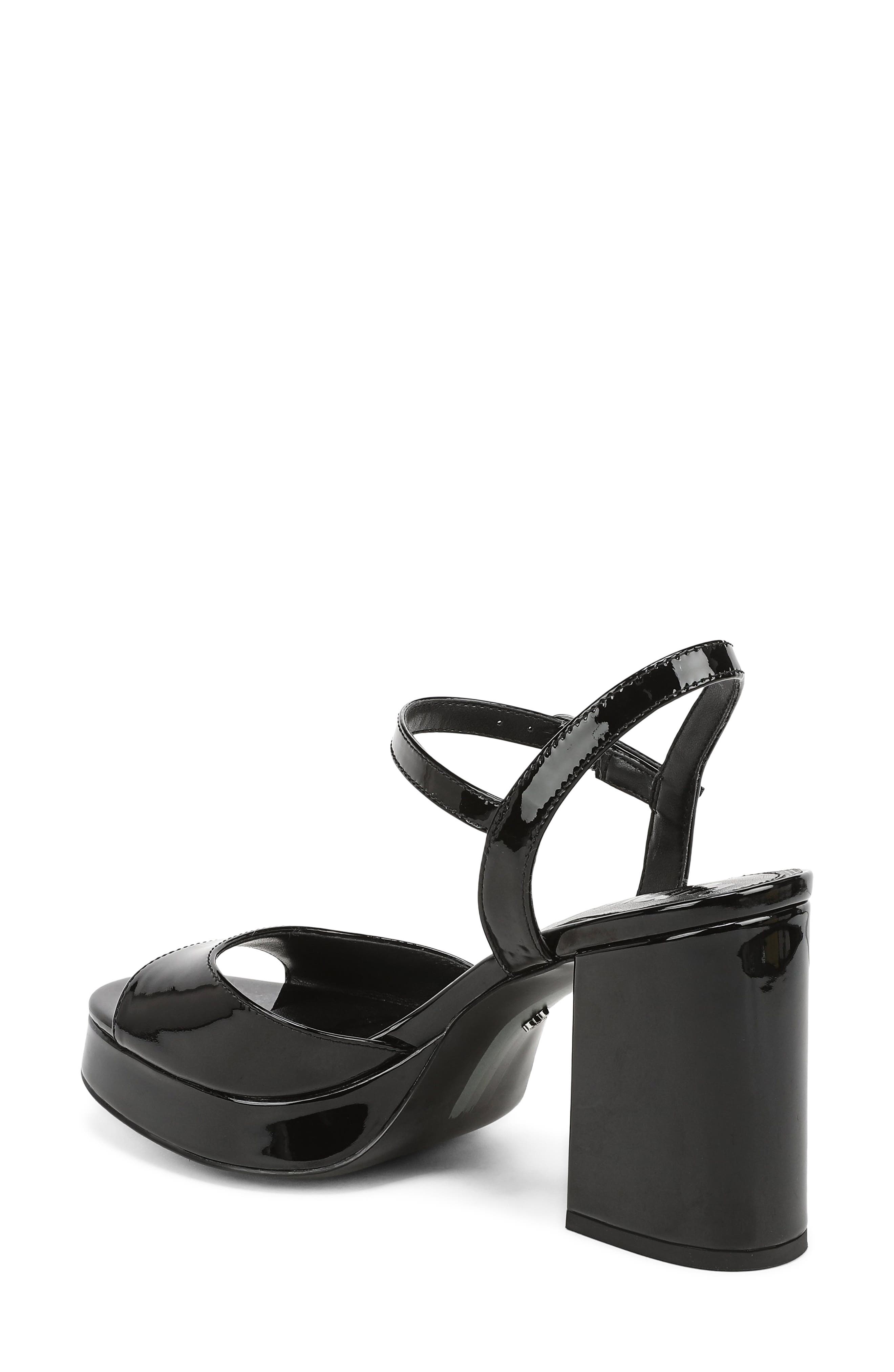 Fleur Platform Sandal, Alternate, color, BLACK PATENT