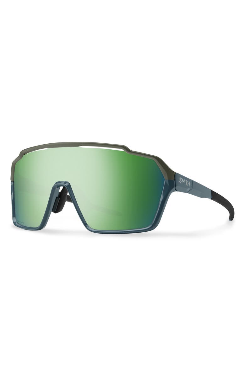 Smith Shift XL Mag 142mm Shield Sunglasses, Alternate, color, Stone / Moss / Green
