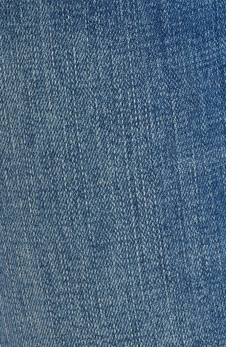 Wit & Wisdom Tatum 'Ab'Solution Frayed High Waist Ankle Bootcut Jeans, Alternate, color, Mid Blue Artisanal