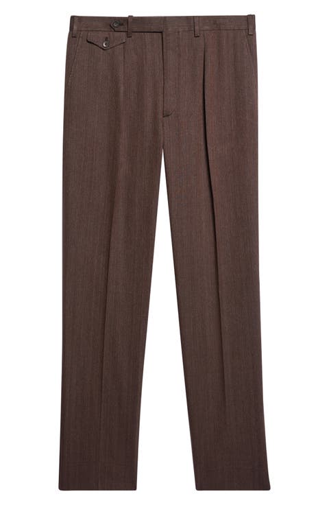 Waverly Single Pleat Tapered Cotton & Linen Trousers