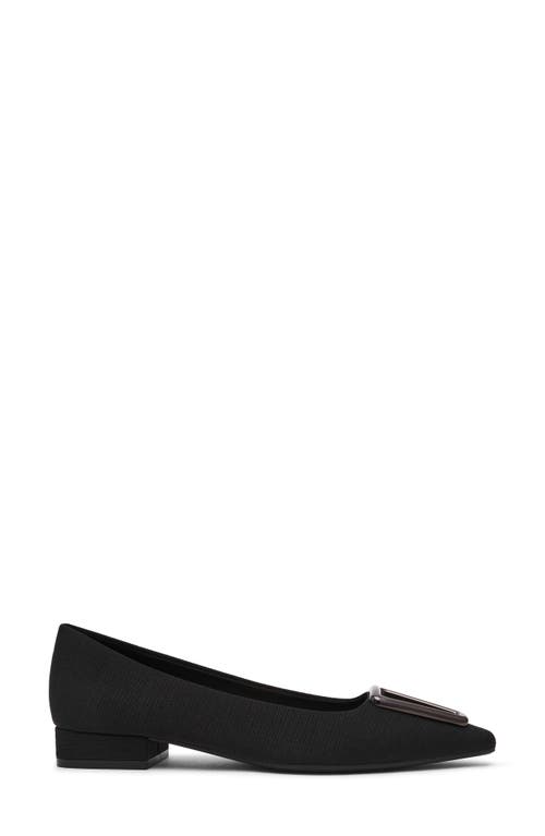 Anne Klein Cavina Pointed Toe Flat In Black