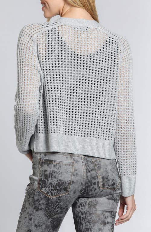 Apny Open Stitch Cardigan In Grey