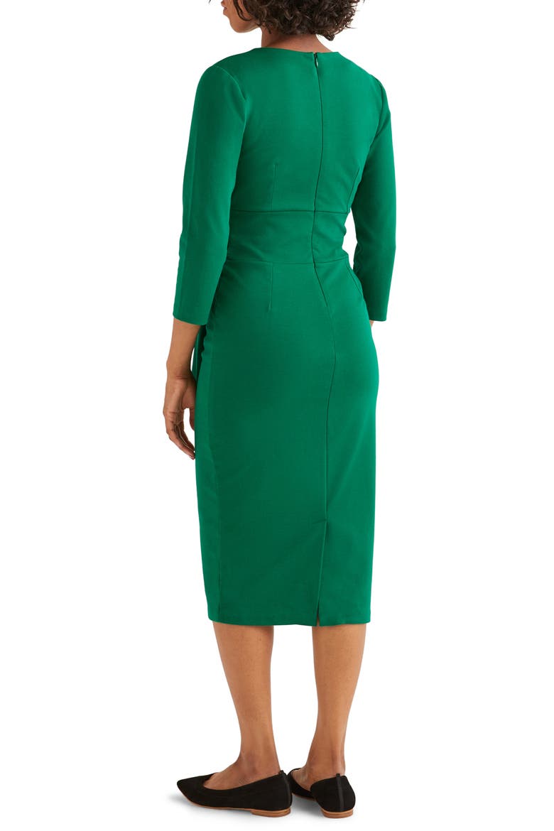 Sophie Ponte Sheath Dress, Alternate, color, FOREST
