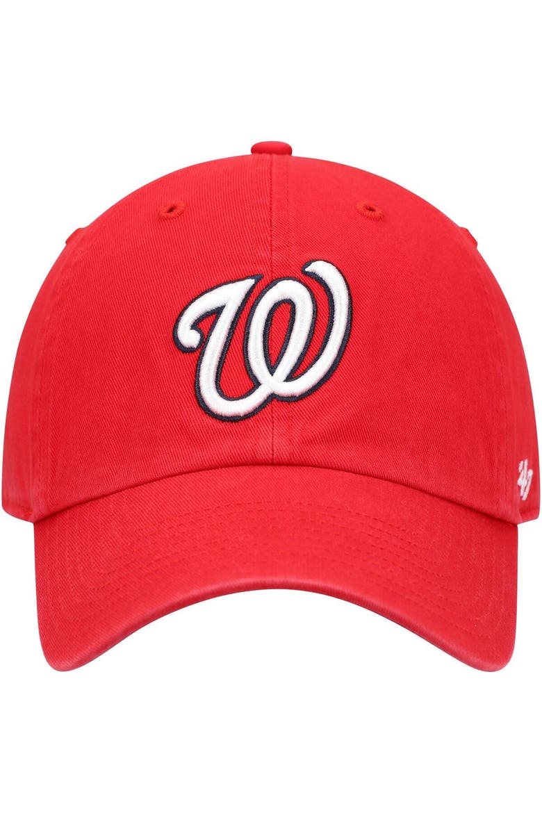 Men's '47 Red Washington Nationals Clean Up Adjustable Hat, Alternate, color, Red