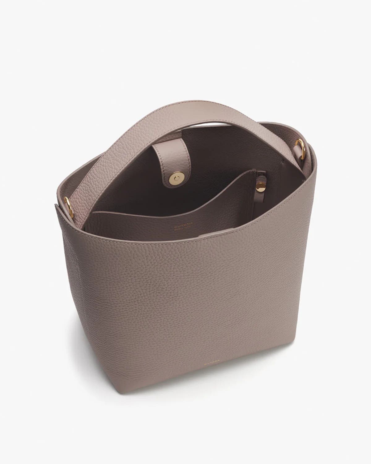 Cuyana Linea Bucket Bag, Alternate, color, Clay