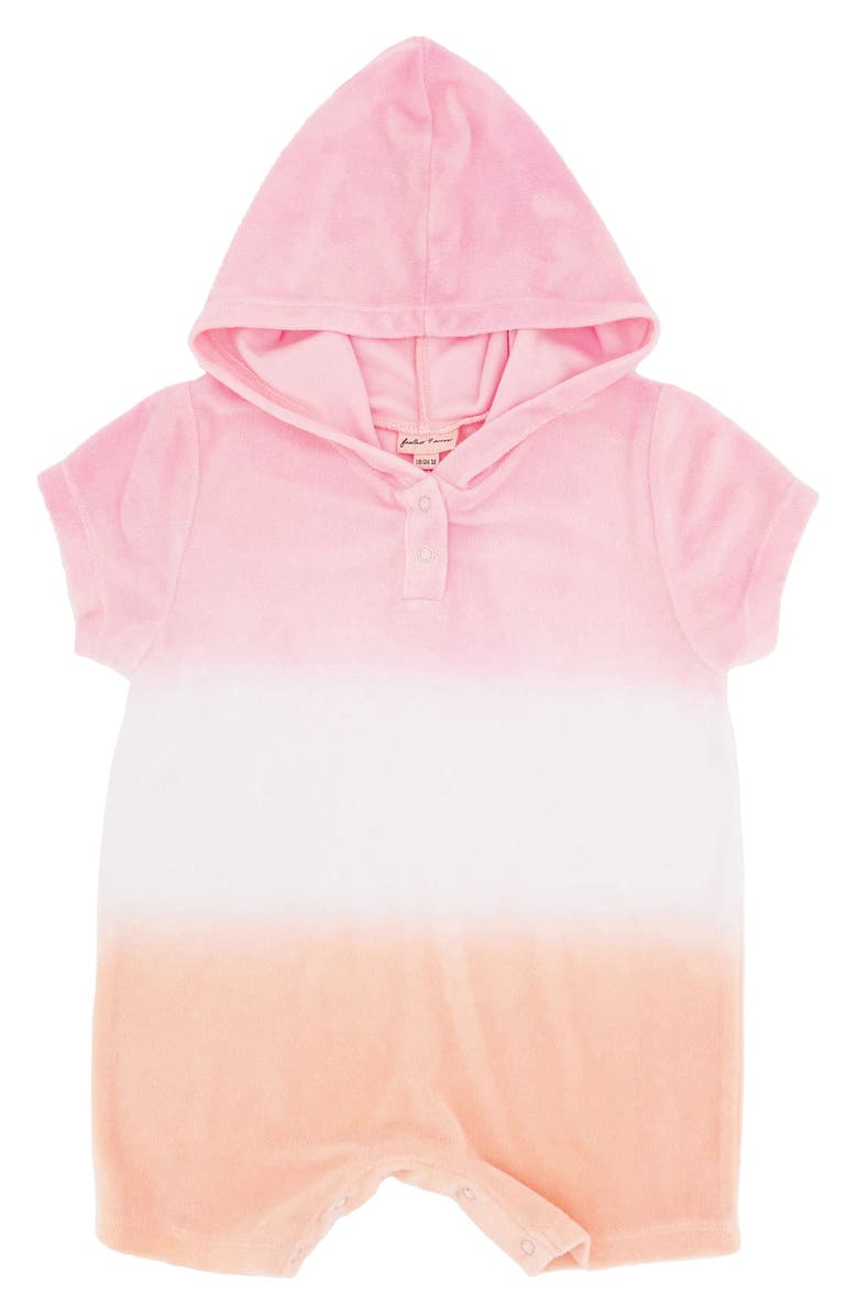 Feather 4 Arrow Finn Hooded Cotton Terry Cover-Up Romper, Main, color, Pop Pink
