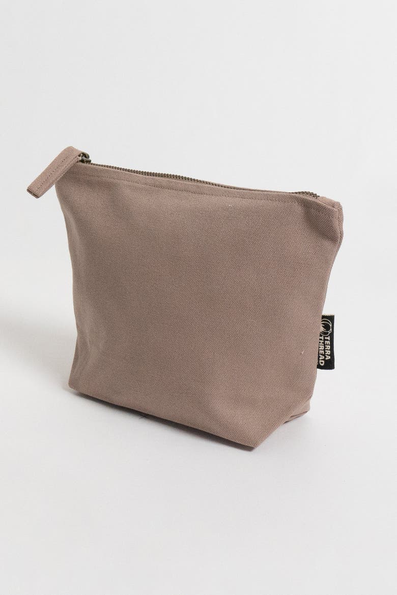 Organic Cotton Makeup Bag, Alternate, color, Sand Dune