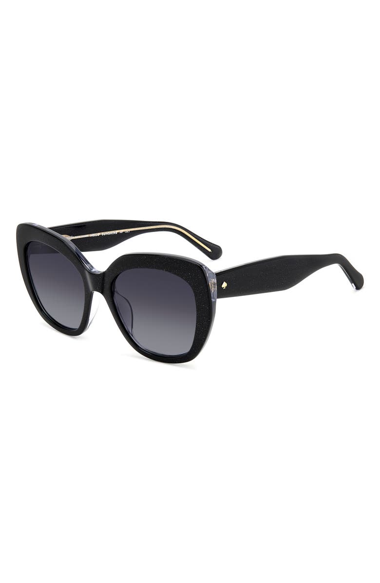 Kate Spade New York winslet 55mm gradient round sunglasses, Alternate, color, Black/ Grey Shaded