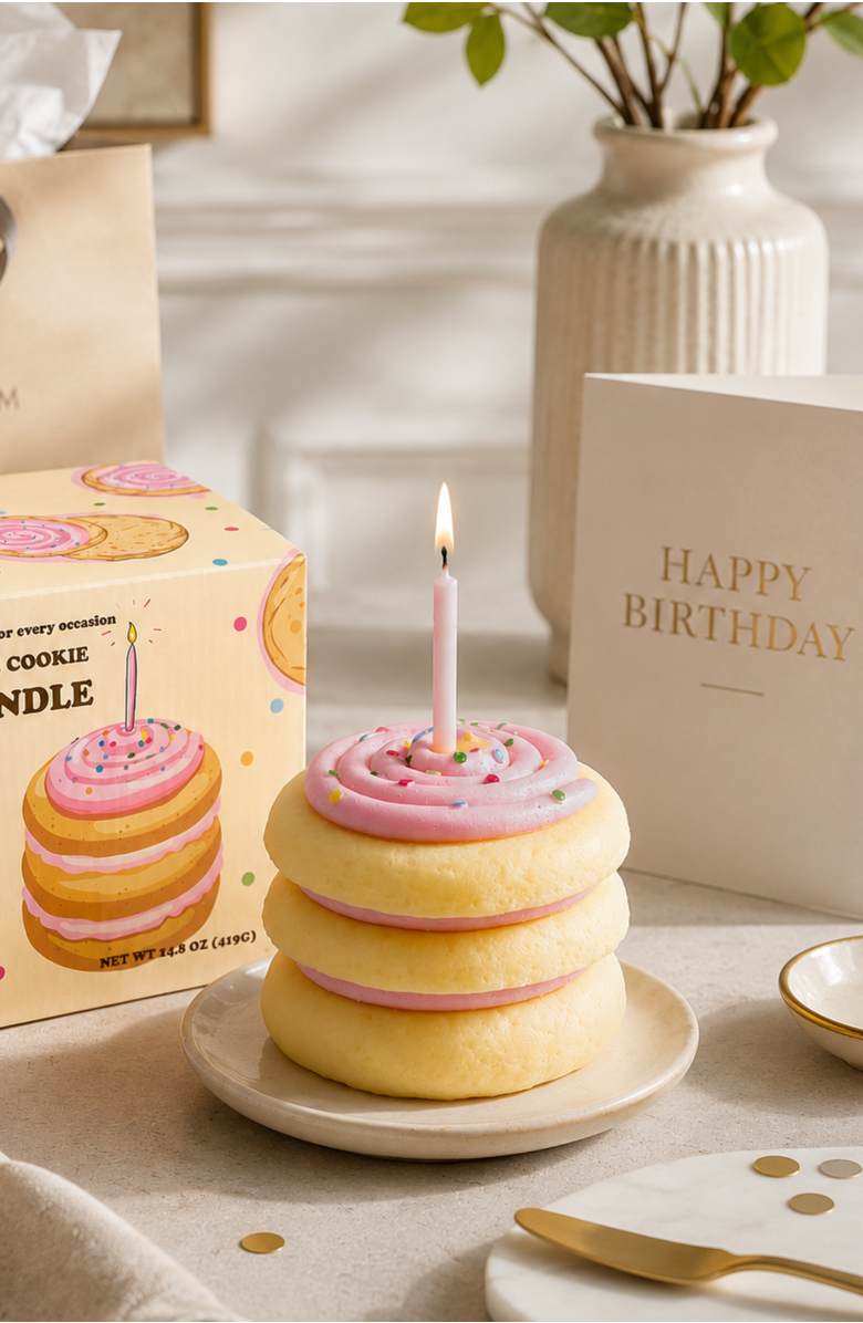Southlake gifts Cookie Cake Candle, Alternate, color, Pink