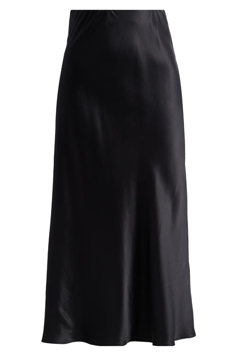 Marcia Layered Silk Maxi Skirt, Alternate, color, BLACK