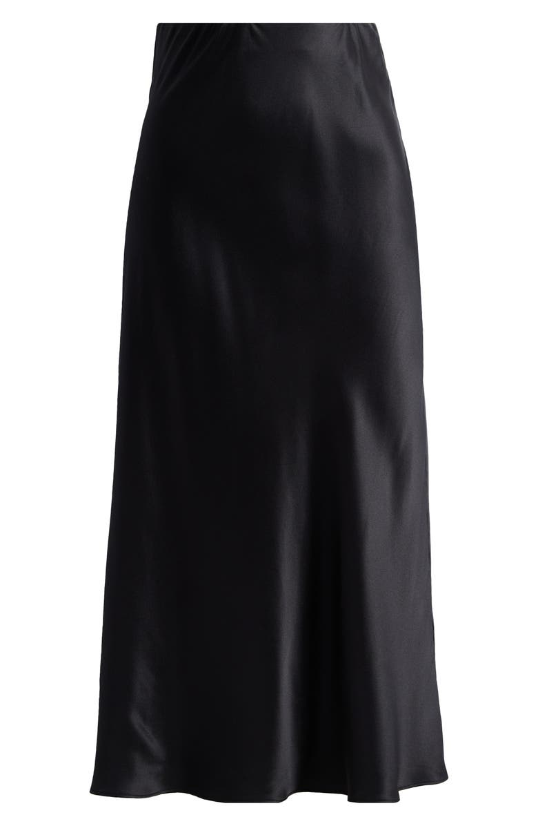Reformation Marcia Layered Silk Maxi Skirt, Alternate, color, Black