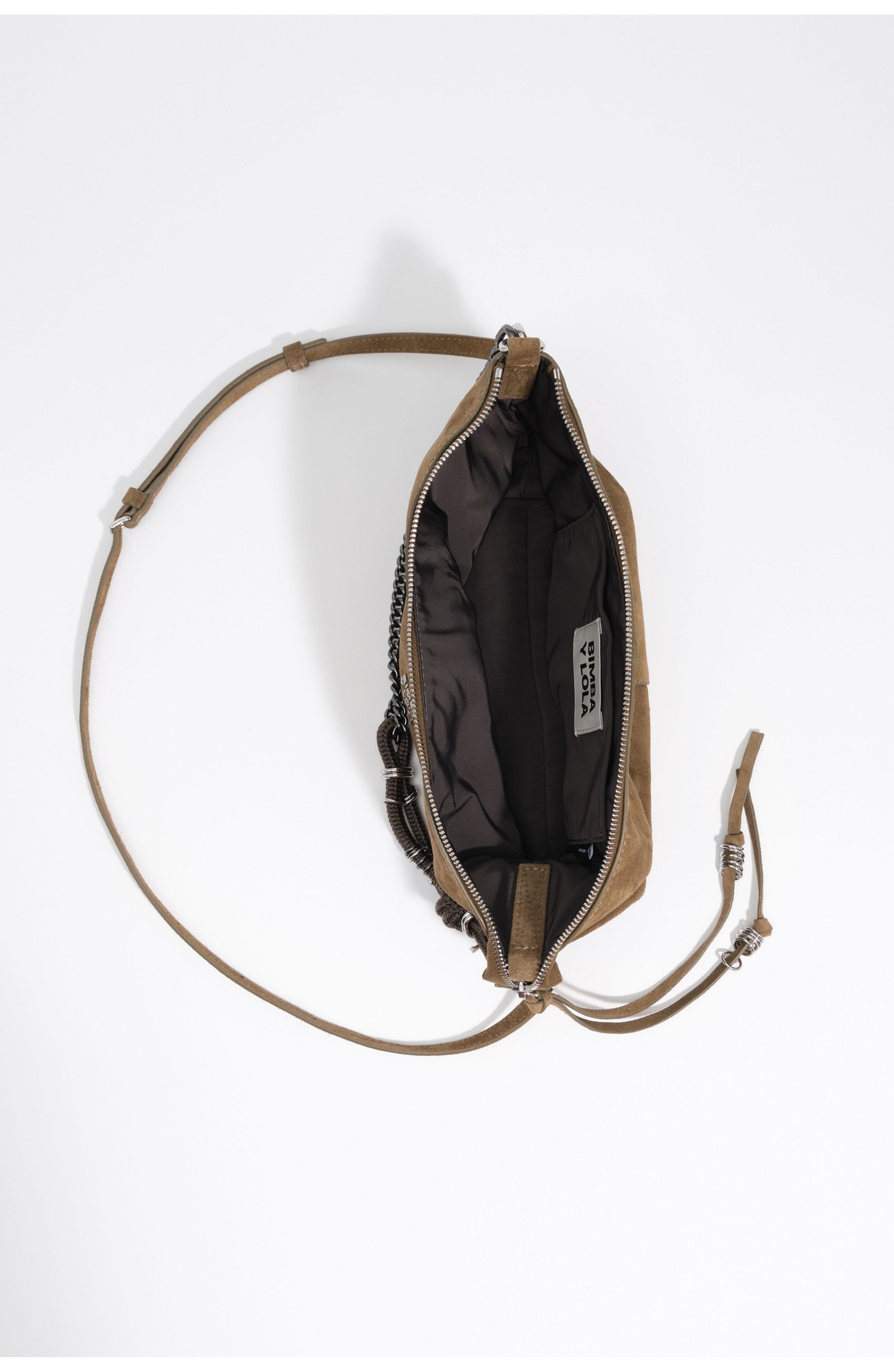 Medium Suede Madrid Crossbody Bag, Alternate, color, OLIVE