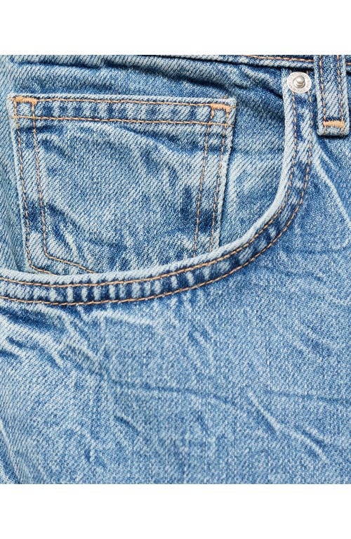 Mango Mid Rise Straight Leg Jeans In Blue