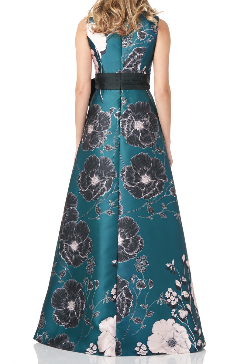 Kay Unger Jacquard Maxi Romper, Alternate, color,