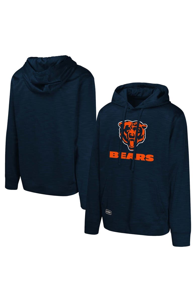 Outerstuff Men's Navy Chicago Bears Streak Fleece Pullover Hoodie, Main, color,