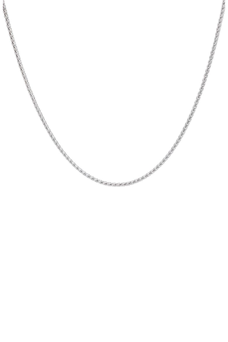 Wheat Chain Layering Necklace, Main, color, Silver