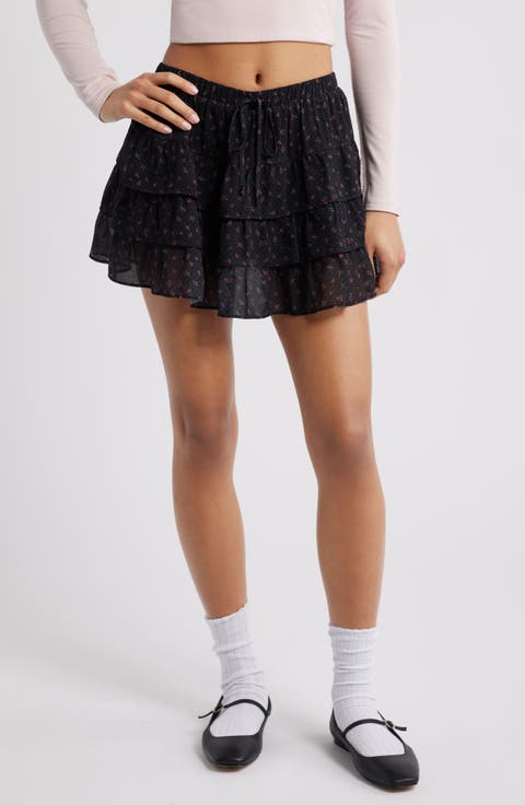 スカート Fiola chiffon mini skirt andmary M Fiola chiffon mini skirt